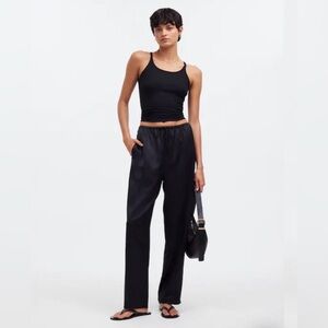 Madewell Black Satin Pants